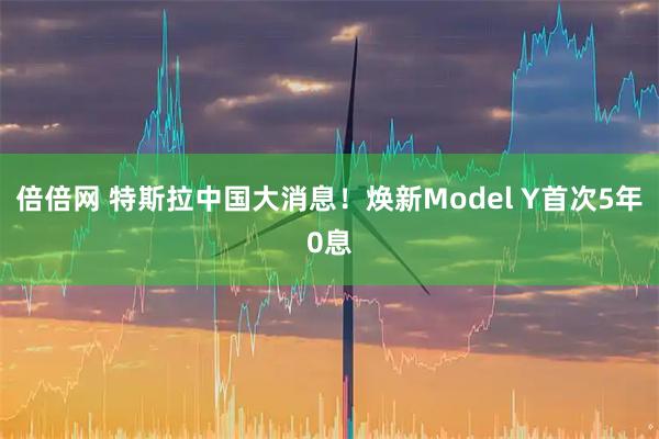 倍倍网 特斯拉中国大消息！焕新Model Y首次5年0息
